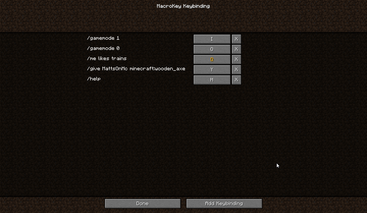 MacroKey Keybinding (Макропривязка клавиш) - позволяет привязывать команды к клавишам.